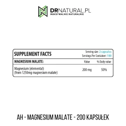 Apollo's Hegemony - Magnesium Malate + P5P - 200 kapsułek